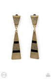 Safari Seeker Brass Clip-on Earrings