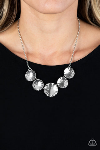 Swanky Shimmer White Necklace