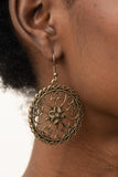 Floral Fortunes - Brass Earrings