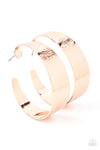 Curve Crushing Copper Hoop Earrings
