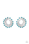 Firework Fanfare Blue Earrings