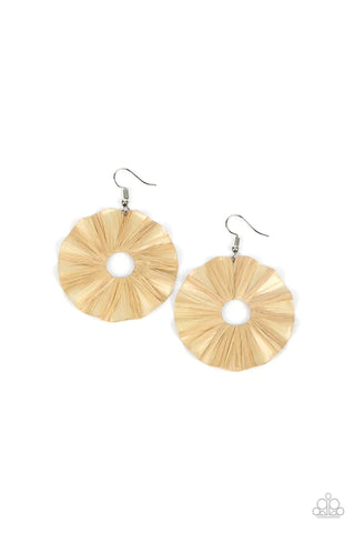 Fan the Breeze Brown Earrings