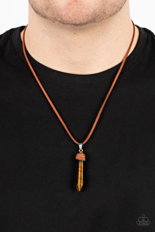 Holistic Harmony - Brown Men's Necklace