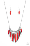 Bohemian Breeze Red Necklace