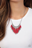 Bohemian Breeze Red Necklace