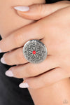 Carved Coachella Red Ring