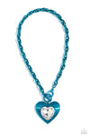 Modern Matchup - Blue Heart Necklace