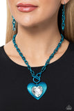 Modern Matchup - Blue Heart Necklace