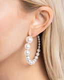 Candidate Class - White Hoop Earrings