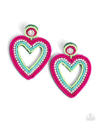 Headfirst Heart - Green Earrings