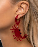 Crab Couture - Red Earrings