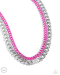 Exaggerated Effort - Pink Necklace