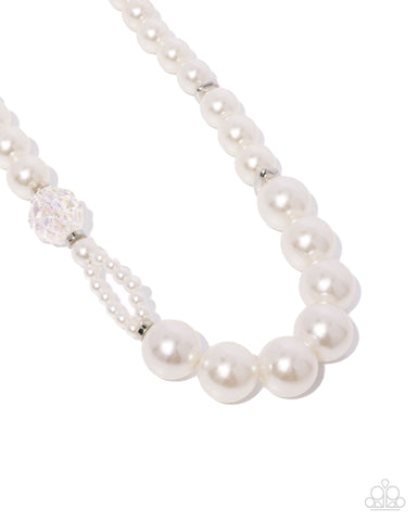 Crystal Class - White Pearl Necklace