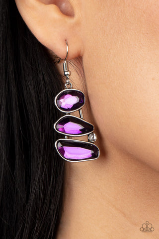 Gem Galaxy Purple Earrings