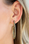 Globetrotting Glitter- Brass Earrings