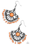 Stone Lagoon - Orange Earrings