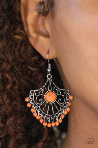 Stone Lagoon - Orange Earrings