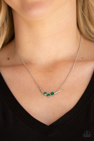 Sparkling Stargazer - Green Necklace