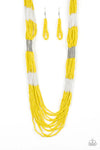 Let It BEAD - Yellow Seed Bead Necklace