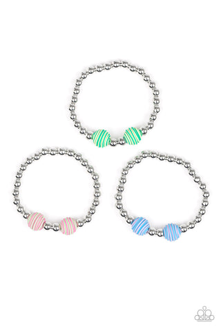 Starlet Shimmer Kit - Stripped Rubber Bead Bracelet