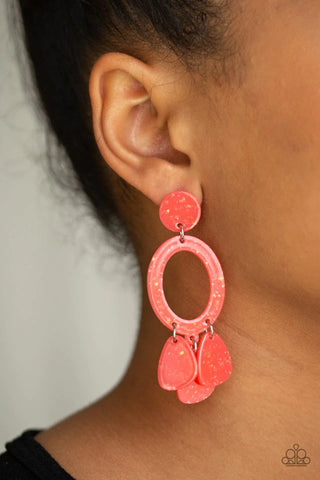 Sparkling Shores Orange Earrings