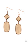 You WOOD Be So Lucky - Copper Earrings