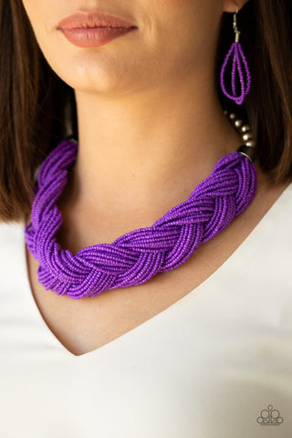 The Great Outback - Purple Seed Bead Necklace