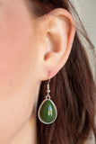 Shop Til You TEARDROP - Green Necklace