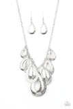 Teardrop Tempest - Silver Necklace