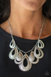 Teardrop Tempest - Silver Necklace