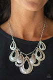 Teardrop Tempest - Silver Necklace