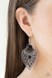 Tribal Territory - Black Earrings