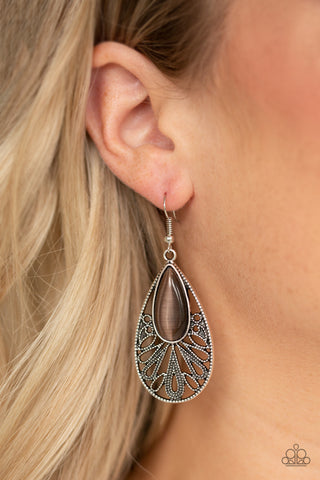 Glowing Tranquility - Brown Earrings