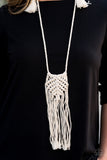 Macrame Mantra - White Necklace