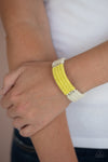 Hot Cross BUNGEE - Yellow Bracelet