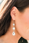 Unpredictable Shimmer - White Earring