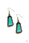 Sahara Solitude - Brass Earrings
