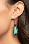Sahara Solitude - Brass Earrings