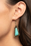 Sahara Solitude - Brass Earrings