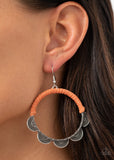 Tambourine Trend - Orange Earrings