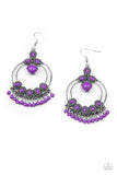 Palm Breeze - Purple Earrings