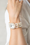 Speechless Sparkle - Gold Pearl Bracelet