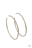 Rustic Roundabout - Brass Hoop Earrings