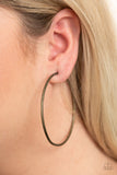 Rustic Roundabout - Brass Hoop Earrings