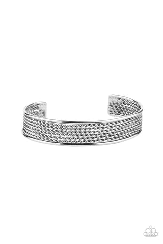 Risk-Taking Texture Silver Men's Bracelet