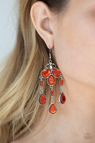 Clear The HEIR - Orange Earrings