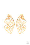 Butterfly Frills - Gold Earrings