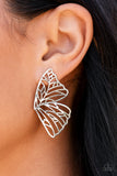 Butterfly Frills - Silver Earrings