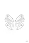 Butterfly Frills - Silver Earrings