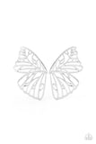 Butterfly Frills - Silver Earrings